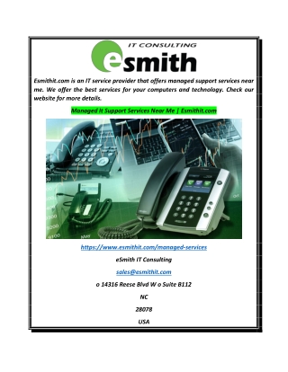 Managed It Support Services Near Me Esmithit.com