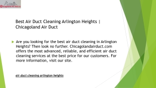 Best Air Duct Cleaning Arlington Heights