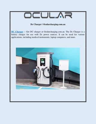 Dc Charger  Ocularcharging.com.au