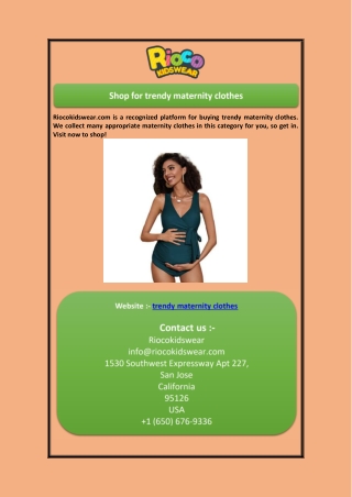 Shop for trendy maternity clothes