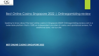 Best Online Casino Singapore 2022