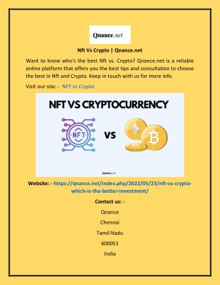 Nft Vs Crypto  Qnance.net