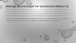 Simple method to eliminate QuickBooks Error 6176 quickly