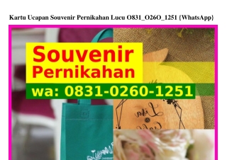 Kartu Ucapan Souvenir Pernikahan Lucu