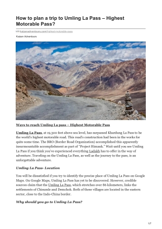 How to plan a trip to Umling La Pass  Highest Motorable Pass (2)