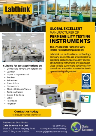 Labthink Packaging Testing Equipment Supplier