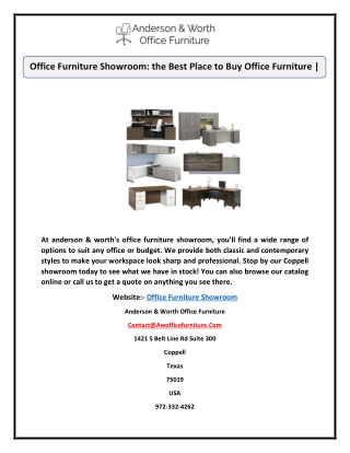 Office Furniture Showroom: the Best Place to Buy Office Furniture | Awofficefurn