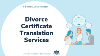 Divorce Certificate Translation Services