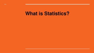 What is Statistics?