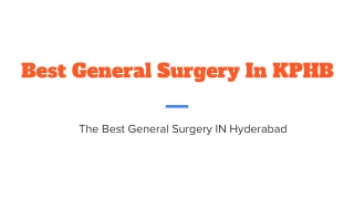 Best General Surgery In KPHB
