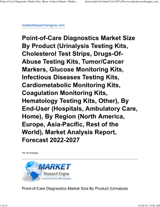 Point-of-Care Diagnostics Market