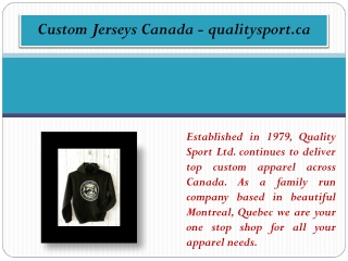 Custom Jerseys Canada - qualitysport.ca