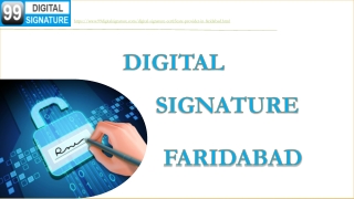 Digital Signature Provider in Faridabad
