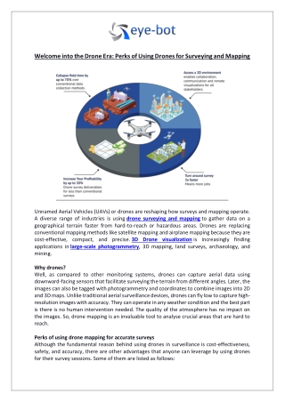 Welcome into the Drone Era: Perks of Using Drones for Surveying and Mapping