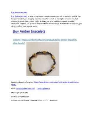 Buy Amber bracelets