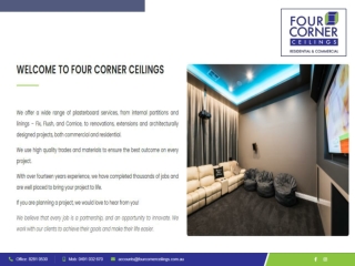 Four Corner Ceilings presents feasible Gyprock sales in South Australia