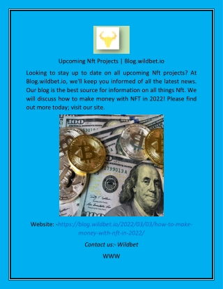 Upcoming Nft Projects  Blog.wildbet.io