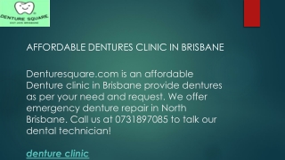 Affordable Dentures Clinic in Brisbane