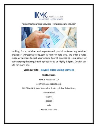Payroll Outsourcing Services Kmkassociatesllpcom