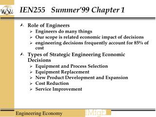 IEN255 Summer’99 Chapter 1