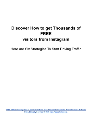 Get Instagram Traffic Today!