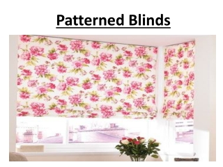Pattern Blinds In Dubai