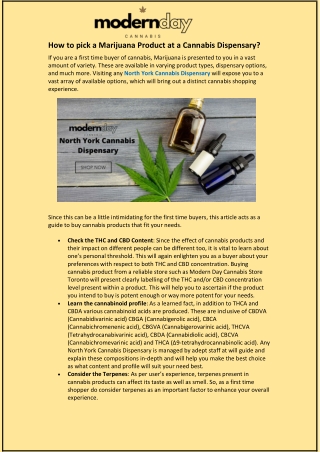 How to pick a Marijuana Product at a Cannabis Dispensary?