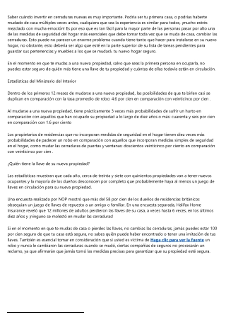Consejos de cerrajería especialista