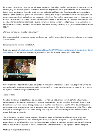 Recomendaciones de Cerrajeros Económicos Zaragoza
