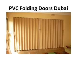 PVC Folding Doors Dubai