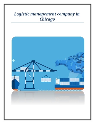 Logistic management company in Chicago