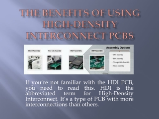The Benefits of Using High-Density Interconnect PCBs