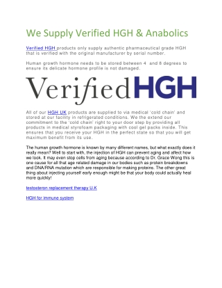 Verified HGH