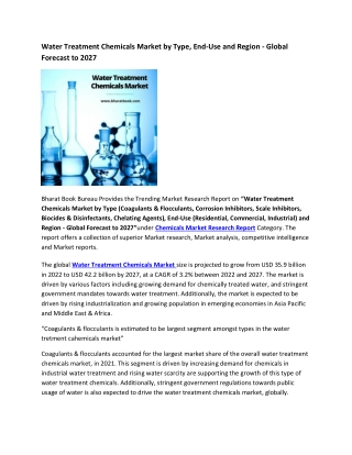 Global Water Treatment Chemicals Market Research Report 2022-2027