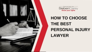 How To Choose The Best Personal Injury Lawyer