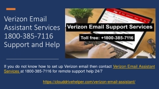 Verizon Email Assistant Services 1800-385-7116 Support and Help