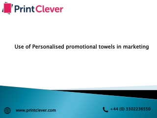Use of Personalised promotional towels in marketing 