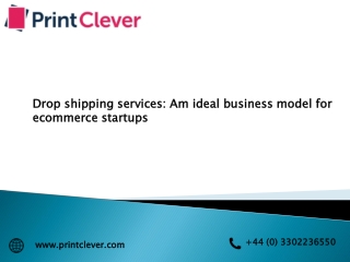 Drop shipping services: Am ideal business model for ecommerce startups 
