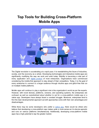 Top Tools for Building Cross-Platform Mobile Apps