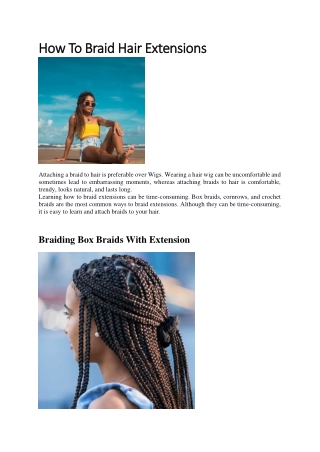 How To Braid Hair Extensions