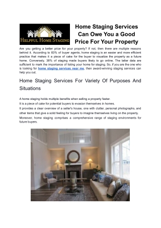 Get Excellent Home Staging Services in Ohio