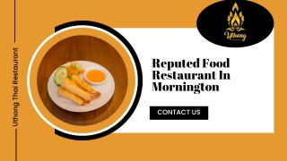 Reputed Food Restaurant In Mornington