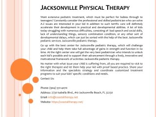 Jacksonville Physical Therapy