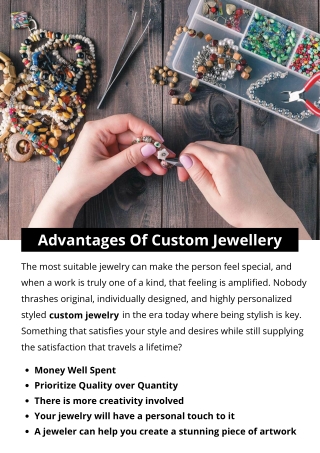 Advantages Of Custom Jewellery