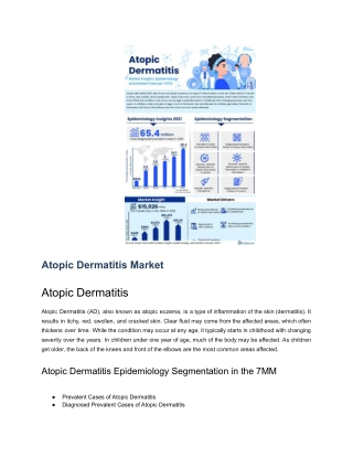 Atopic Dermatitis Market Forecast and Insights