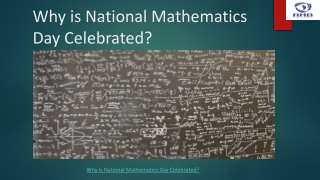 Why is National Mathematics Day Celebrated