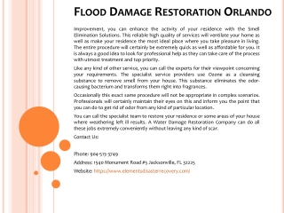 Flood Damage Restoration Orlando