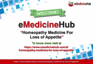 Homeopathy Medicine for Loss of Appetite