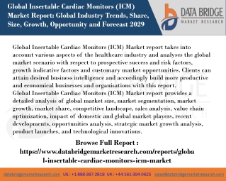 Global Insertable Cardiac Monitors (ICM) Market  PPT -Healthcare