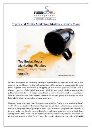 Top Social Media Marketing Mistakes Brands Make